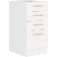 ATLAS Onderkast met 4 laden - Wit decor - L40cm - Verkocht zonder werkblad - thumbnail