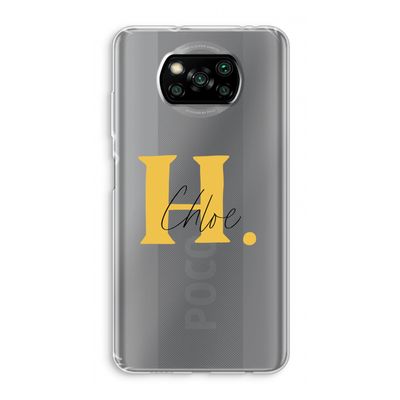 Amber Script: Xiaomi Poco X3 Pro Transparant Hoesje