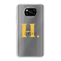 Amber Script: Xiaomi Poco X3 Pro Transparant Hoesje