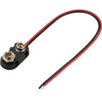 TRU COMPONENTS TC-13220564 Batterijclip 1 9V (blok) Drukknopaansluiting (l x b) 24 mm x 13 mm