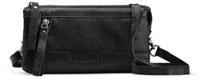 MUUD Riga Black - Handgemaakt leren crossover tas ø 12 cm x 22 cm