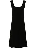 Jil Sander scoop-neck midi dress - Noir - thumbnail