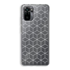Zwart-witte kubussen: Xiaomi Redmi Note 10 Pro Transparant Hoesje