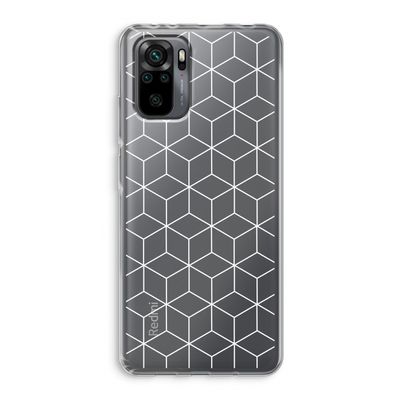 Zwart-witte kubussen: Xiaomi Redmi Note 10 Pro Transparant Hoesje