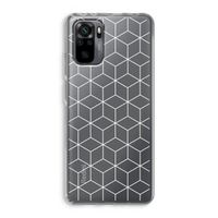Zwart-witte kubussen: Xiaomi Redmi Note 10 Pro Transparant Hoesje