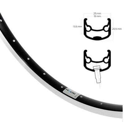 Ryde Velg 28 inch 622 andra 30 zwart geslepen zijkant 36