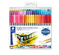 Kleurstift staedtler dubbele punt set 120 kleuren