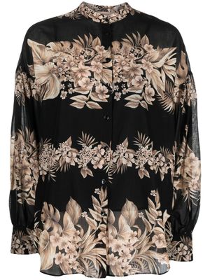 TWINSET chemise à fleurs - Noir