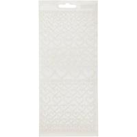 Creativ Company Stickers, harten, vel 10x23 cm, transparant, 1 vel