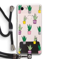 Sanseveria: Pixel 3 Transparant Hoesje met koord