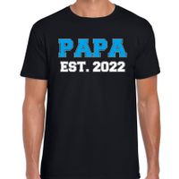 Papa est 2022 t-shirt zwart voor heren - Aanstaande vader/ papa cadeau - thumbnail