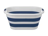 W5 Opvouwbare wasmand (Wit/blauw)