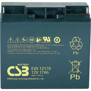 CSB Battery Loodaccu 12 V 17 Ah Loodvlies (AGM) (b x h x d) 181 x 167 x 76 mm M5-schroefaansluiting Cyclusbestendig, Onderhoudsvrij, Geringe zelfontlading