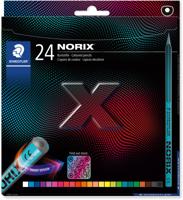 Staedtler Norix kleurpotlood, etui van 24 stuks, in geassorteerde kleuren
