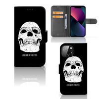 Telefoonhoesje met Naam iPhone 13 Mini Skull Eyes - thumbnail