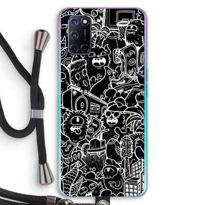 Vexx Black City : Oppo A52 Transparant Hoesje met koord
