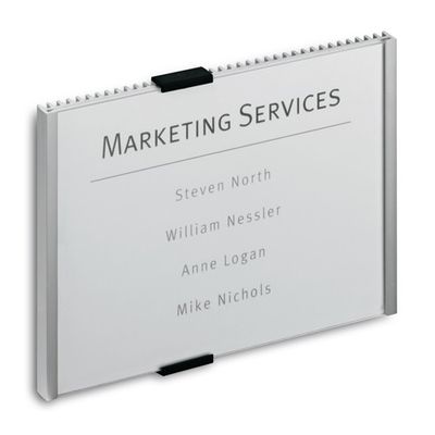Durable Deur-/infobord | B149xH105,5mm | controlevenster acryl | achterdeel aluminium | 1 stuk - 480123 480123