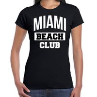 Miami beach club zomer t-shirt zwart voor dames - thumbnail