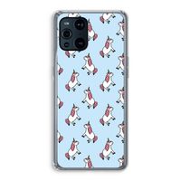 Eenhoorns overal: Oppo Find X3 Pro Transparant Hoesje