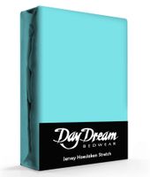 Day Dream Jersey Hoeslaken Aqua-90 x 200 cm - thumbnail