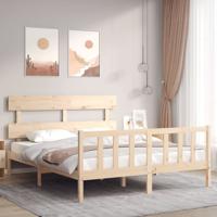 Bedframe zonder matras massief grenenhout 160x200 cm