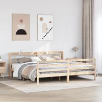 Bedframe met hoofdbord massief grenenhout 180x200 cm Bedframe met hoofdbord massief grenenhout 180x200 cm