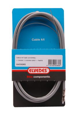 Elvedes Gaskabel compleet ton grijs (6433/grs)