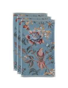 Pip Studio Gastendoek Set/3 Secret Garden Blauw 30x50cm