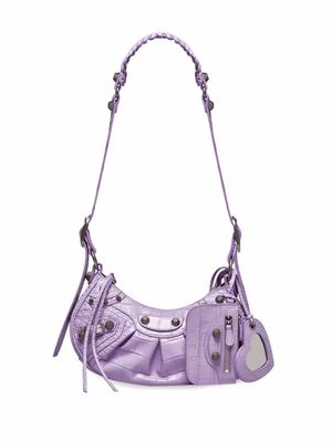 Balenciaga sac porté épaule Le Cagole XS - Violet