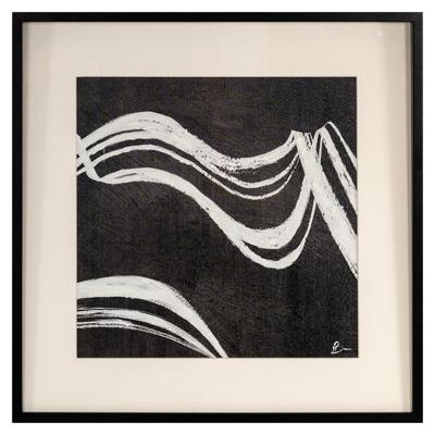 Wandkunst Jozy (Zwart/wit)