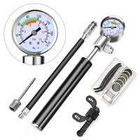 Draagbare hogedrukpomp fietspomp mini Mountain Bike pomp + lijm-vrije band reparatie doos
