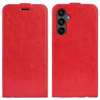 Samsung Galaxy A15 Verticale Flip Hoesje met Kaartsleuf - Rood