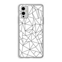 Geometrische lijnen zwart: OnePlus 9 Transparant Hoesje