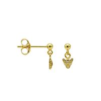 Karma Oorbellen Hanging Leopard Goud