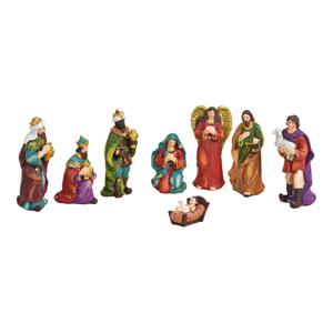 Kerststal beeldjes - 8x st - 3 tot 12 cm - polystone - kerststallen beelden