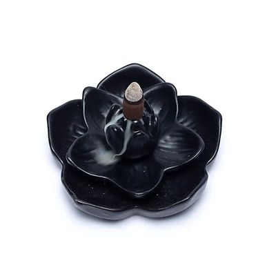 Backflow Wierook Houder Waterval Lotus (ca. 12 x 6 cm)