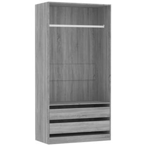 The Living Store Kledingkast - Compact - Opbergmeubels - 100 x 50 x 200 cm - Ken- Stevig materiaal