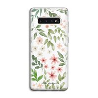 Botanical sweet flower heaven: Samsung Galaxy S10 4G Transparant Hoesje