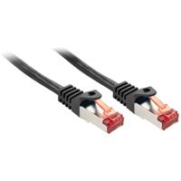 LINDY 47371 RJ45 Netwerkkabel, patchkabel CAT 6 S/FTP 0.50 m Zwart 1 stuk(s) - thumbnail