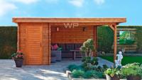 Woodpro Boxtel Tuinhuis 500x300 cm 28 mm vuren blank- Plat dak- Onbehandeld vurenhout- Woodpro