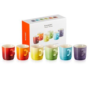 LE CREUSET - Vancouver - Koffiebeker 0,20l Regenboog 6-dlg