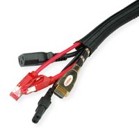 ROLINE PVC weefselslang voor kabelgeleiding, zelfsluitend, zwart, 2,5 m - thumbnail