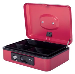 Geldkist Pavo Deluxe 250x180x90mm rood