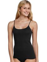 Schiesser - Luxury Spaghetti Top - zwart, Maat:2XL