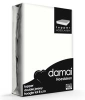 Damai Multiform Double Jersey Topper Hoeslaken Wool White