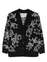 MSGM Kids cardigan à motif en intarsia - Noir