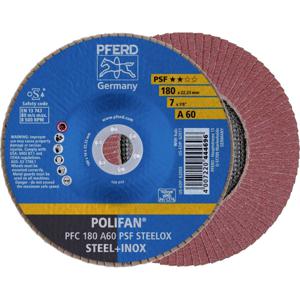 PFERD 67746185 PFC 180 A 60 PSF STEELOX Lamellenschijf Diameter 180 mm Boordiameter 22.23 mm RVS, Staal 10 stuk(s)