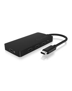 ICY BOX IB-HUB1429-CPD USB-C (USB 3.2 Gen 2) multiport hub 4 poorten Zwart