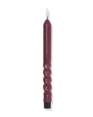HEMA Led Huishoudkaars ⌀2.3x29cm Duo Aubergine (aubergine)