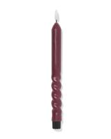 HEMA Led Huishoudkaars ⌀2.3x29cm Duo Aubergine (aubergine)